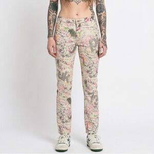 Vintage Y2K Pepe Jeans London Low Rise Graffiti Jeans